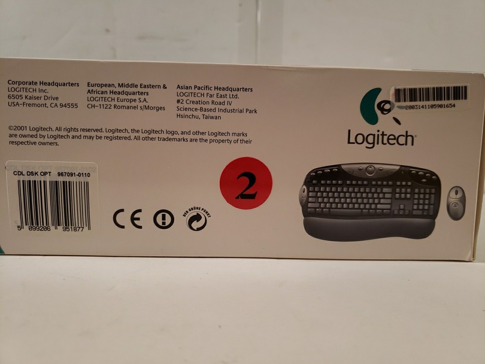 Logitech Cordless Desktop Optical, 967091-0110, Keyboard&Optical Mouse
