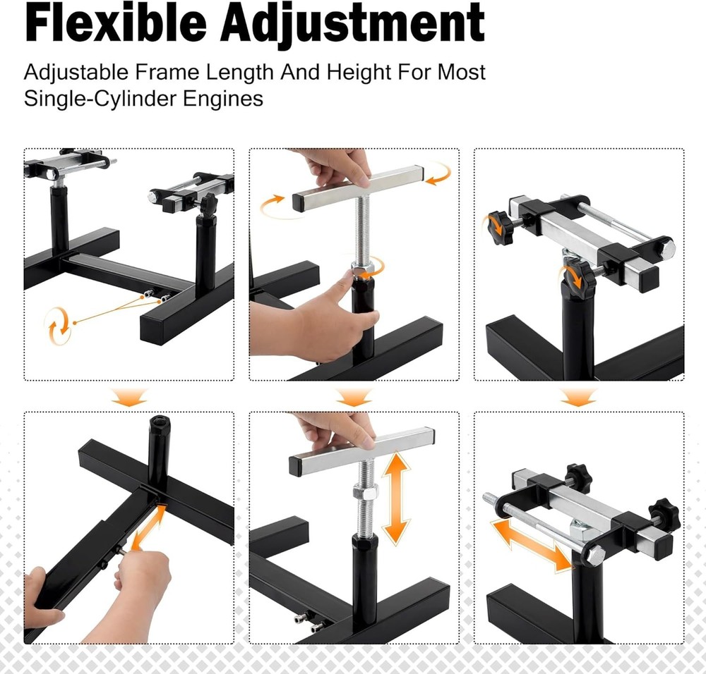Heavy Duty Motorcycle Engine Stand - 1000 lb Capacity=