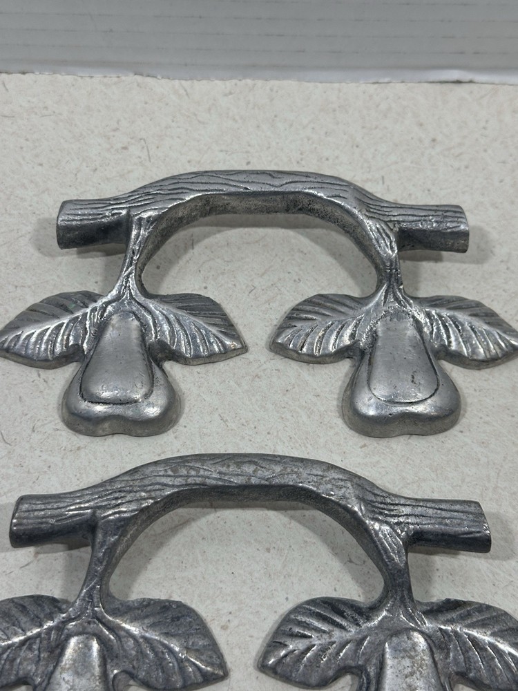 Vintage HTF Rustic Leaf And Vine/ Pear Pull / Handle Hardware Set