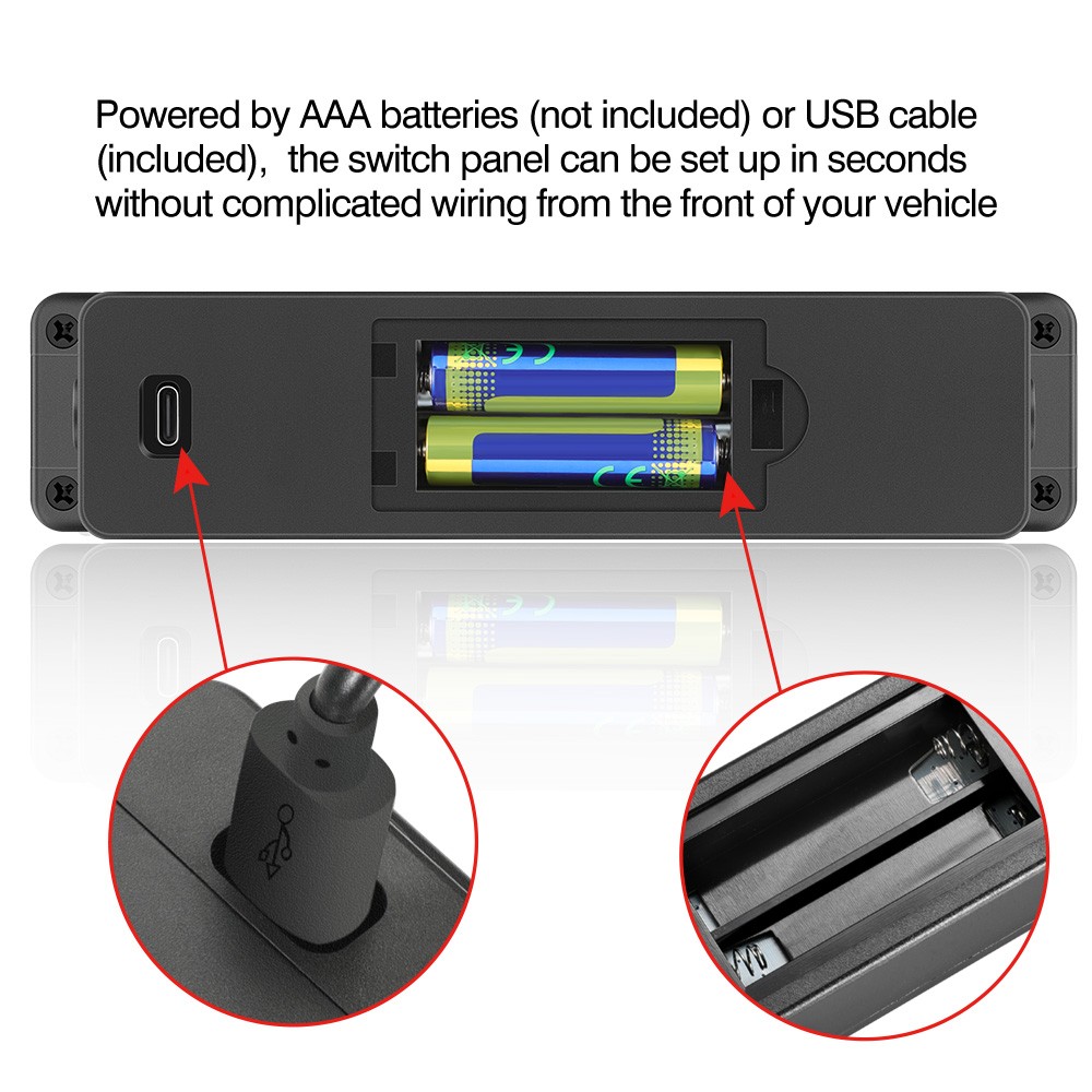 Wireless 8 Gang Switch Panel Circuit Control Box LED Light Bar 12V 24V CAR BOAT