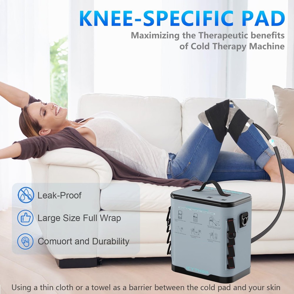 Cold Therapy Machine with Programmable Timer Portable Ice Machine for Knee Af...