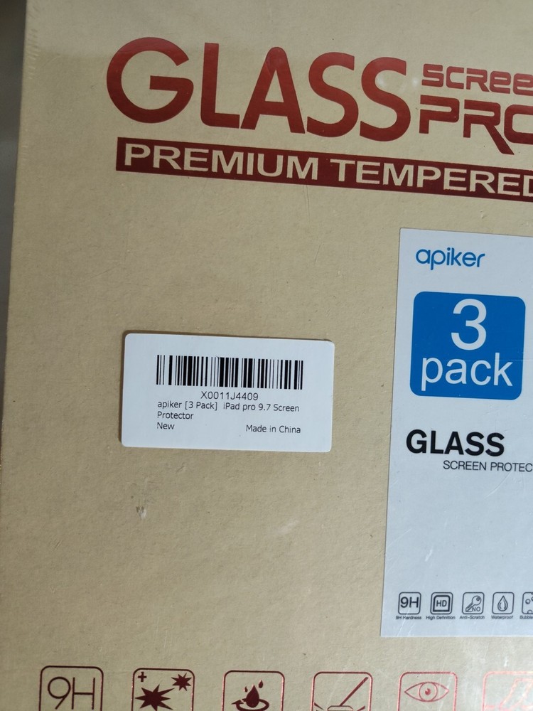 3-Pack Apiker Screen Protector Compatible with iPad Pro 9.7