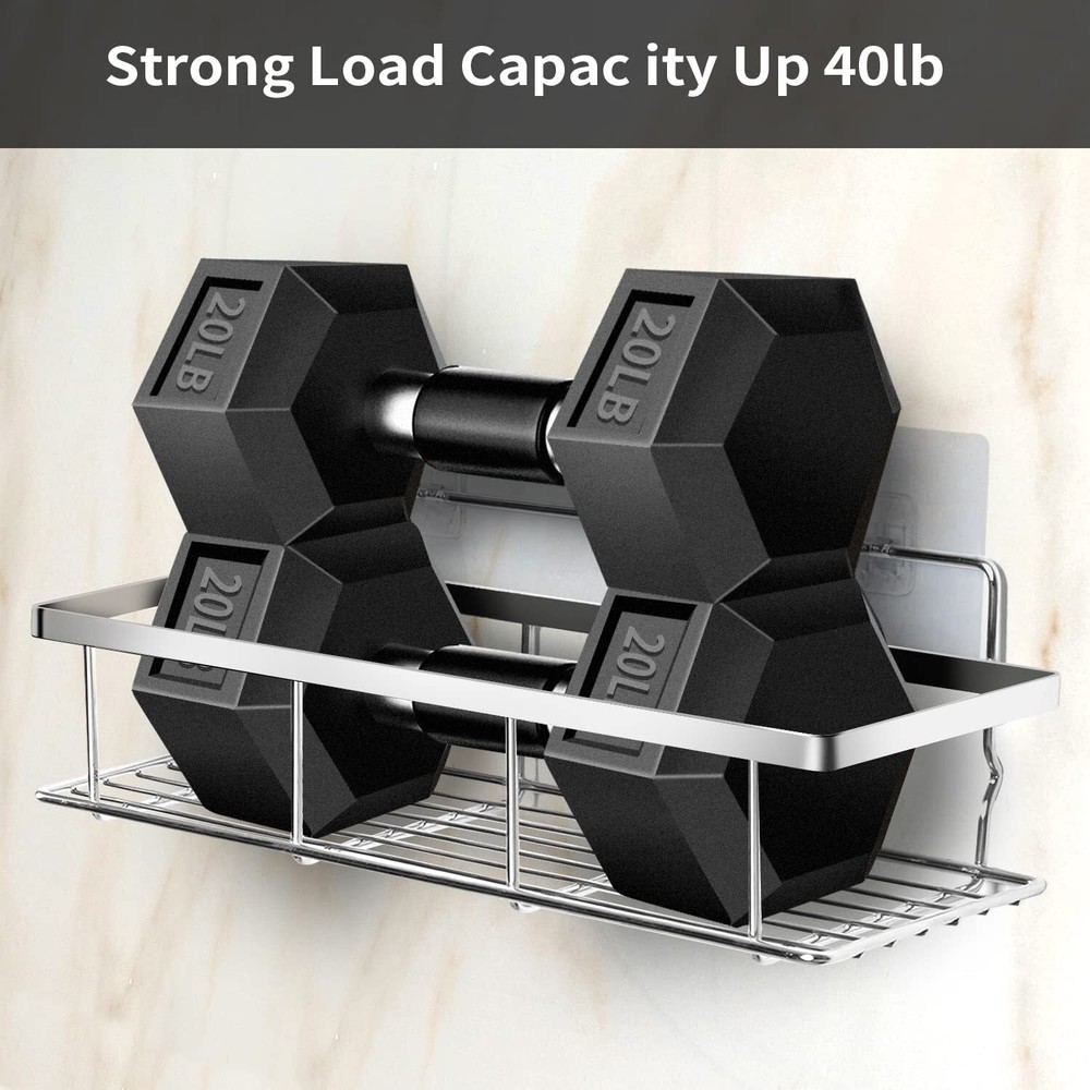 Shower Caddy + Multi-Function Wall Mounted Rack 3-Pack Shower Organizer
