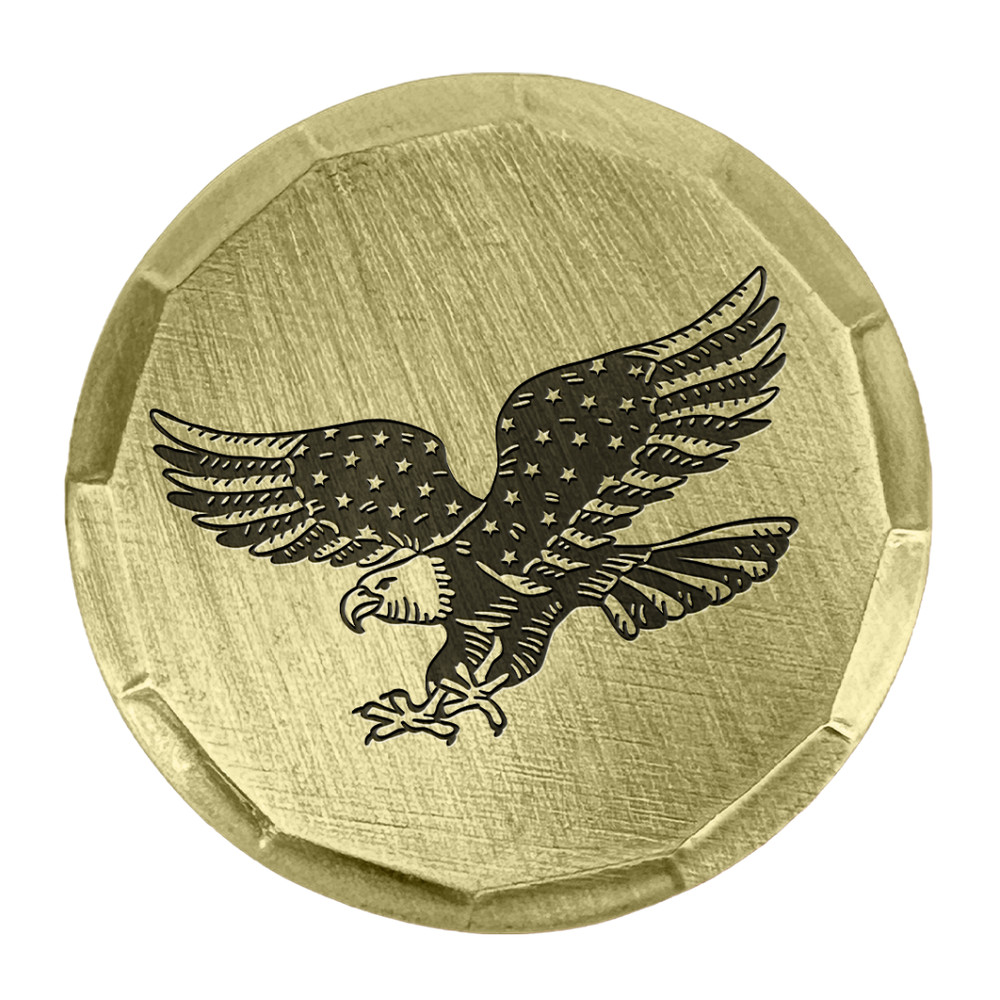 Eagle Embossed Brass Golf Ball Marker by Sunfish