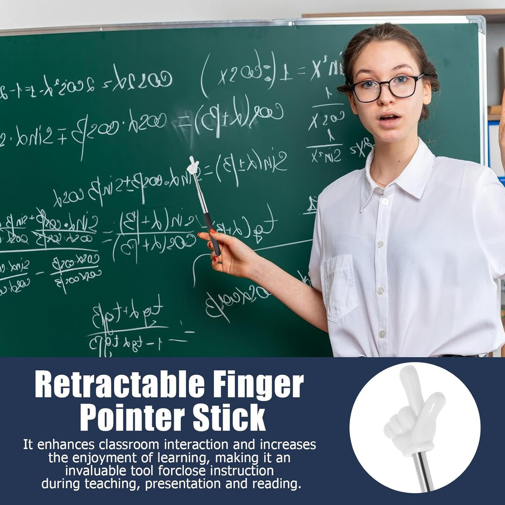 Bonsicoky 2 Pack Telescoping Teachers Pointer - Versatile Retractable Hand Point