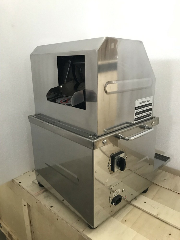3 Rollers Sugar Cane Juicer Press Machine Sugarcane Juice Extractor 304 SS 110V