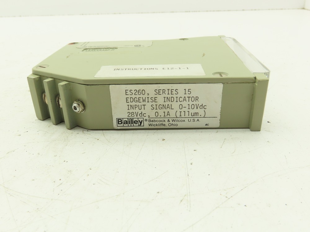 Bailey Controls ES260 Edgewise Indicator Flow Meter Series 15