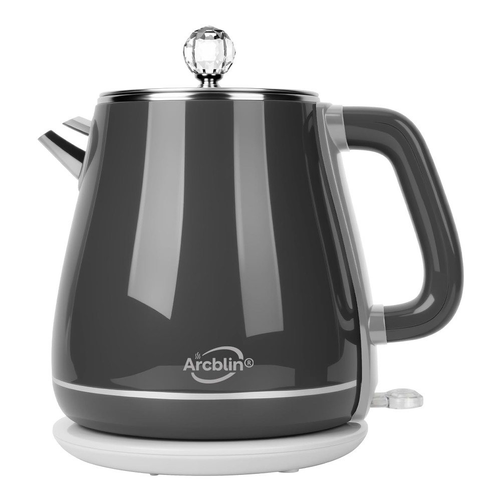 Retro Electric Kettle 1.8L, All Stainless Steel Hot Water Electric Kettle for...