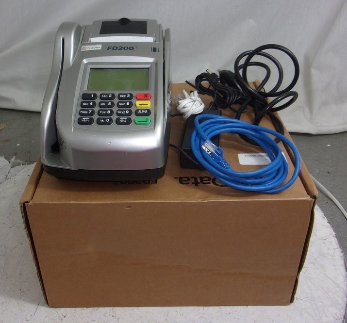 First Data FD200Ti 001688064 Credit Card Check Reader Terminal