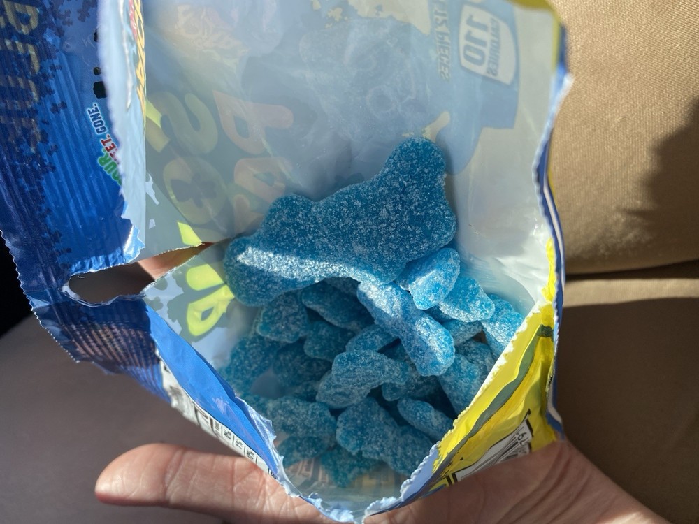 OVER SIZED blue sour patch kid factory error RARE