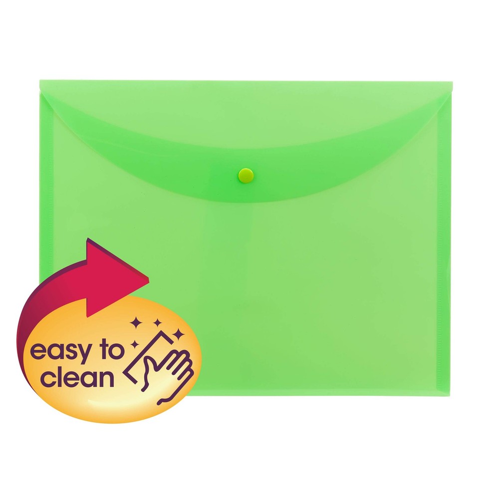 Smead 10 Pack Green Project Envelopes Snap Closure Document Organizers