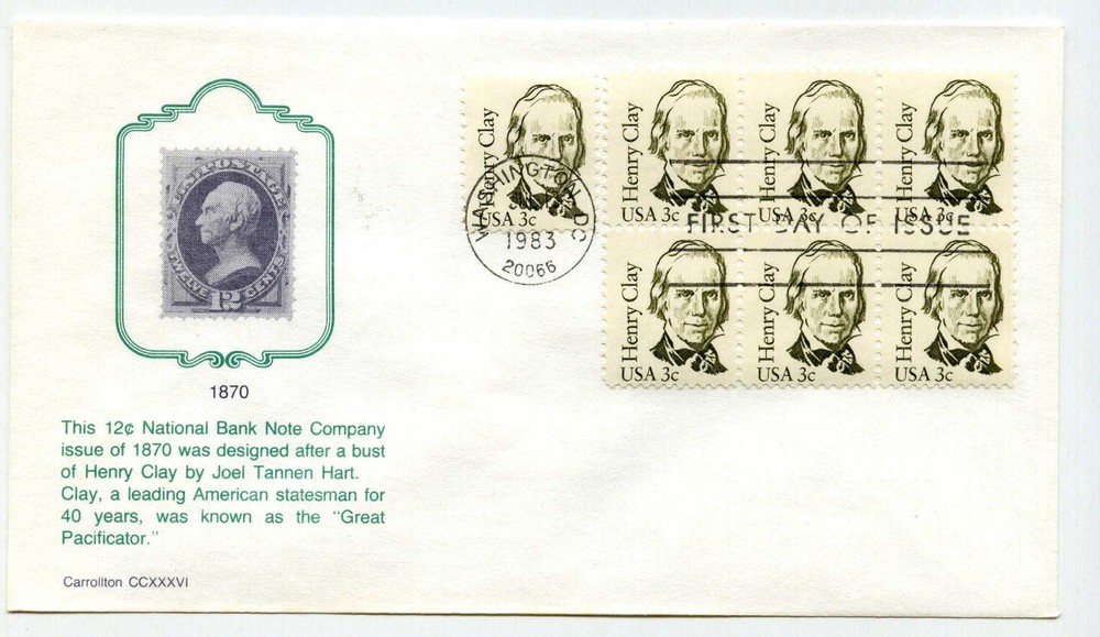 1846 3c Henry Clay Carrollton FDC