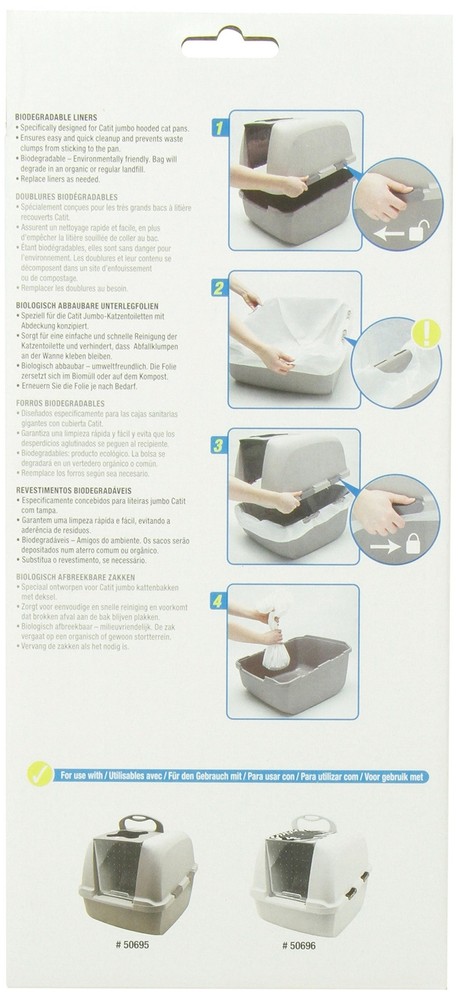 Catit Clean Biodegradable Liners, Jumbo 10ct
