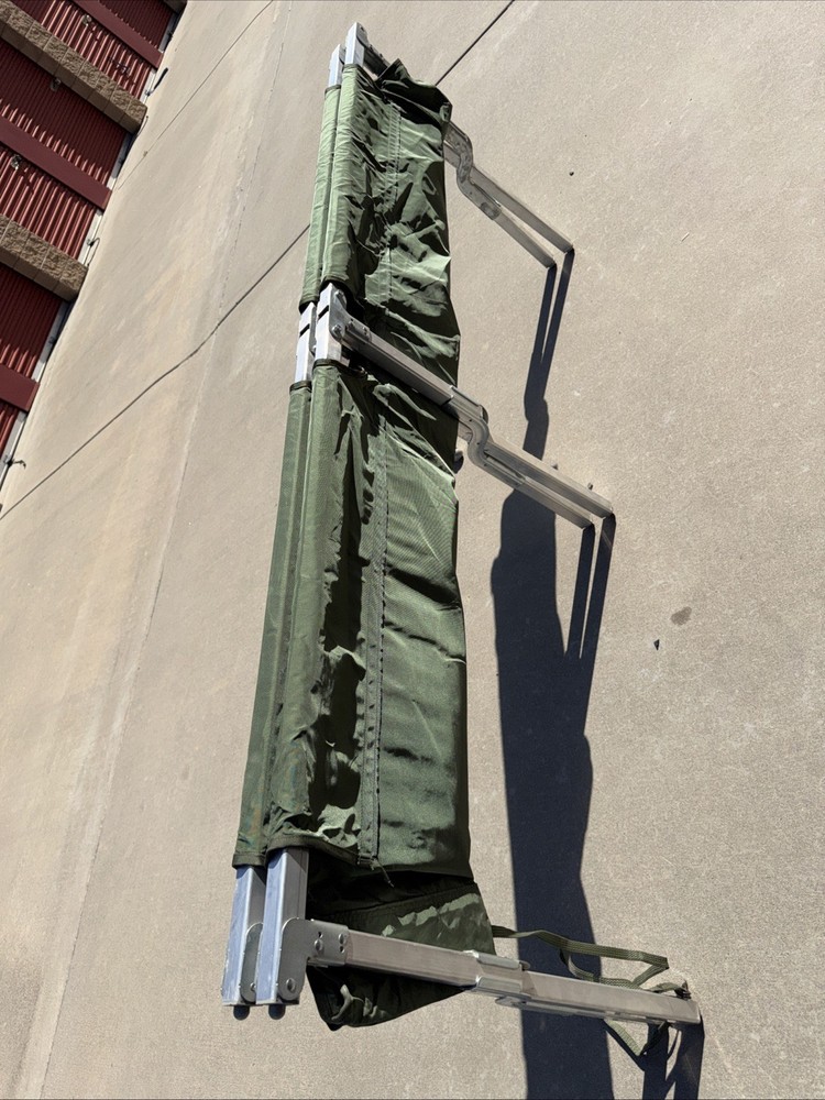 Genuine US Military Issue Compact Lightweight Foldable Aluminum Sleeping Cot