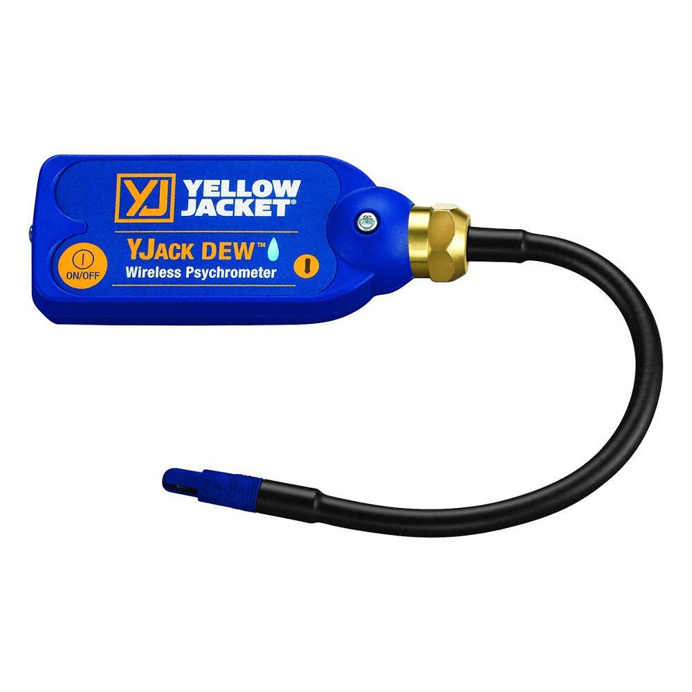 YELLOW JACKET 67063 Psychrometer, LED, Bluetooth 809K83