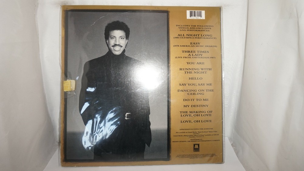 Lionel Richie Back To Front LaserDisc #6