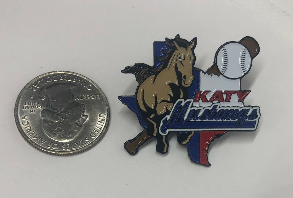 Katy Texas Mustangs Baseball Pin