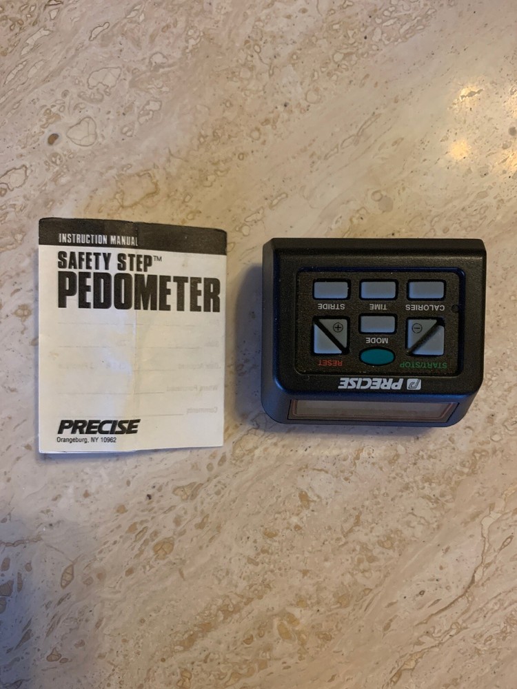 Precise Brand Battery Operated Hip Clip PEDOMETER With Light Flashes.