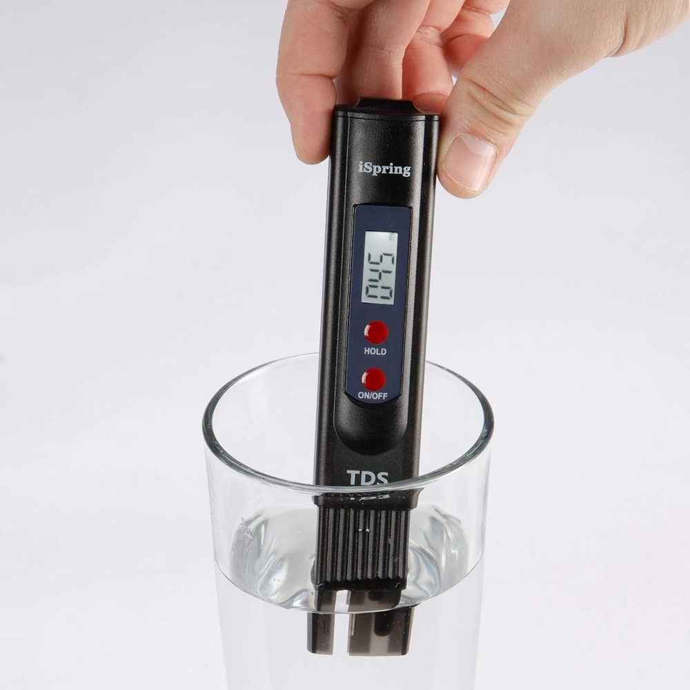 Digital 2-Button TDS Meter with Backlit LCD, Black