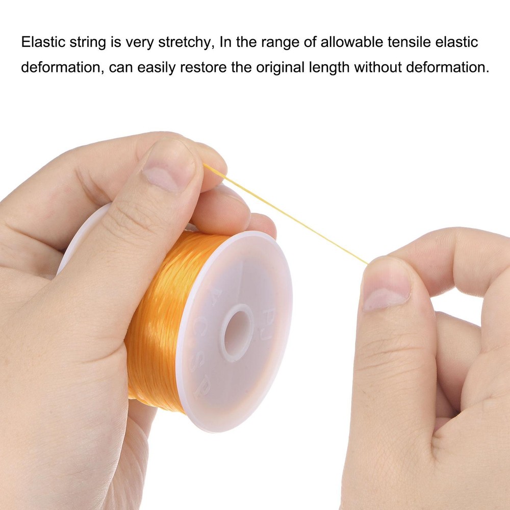 Elastic Cord DIY Making Stretchy String Thread Rope Craft Wire, Gold Tone
