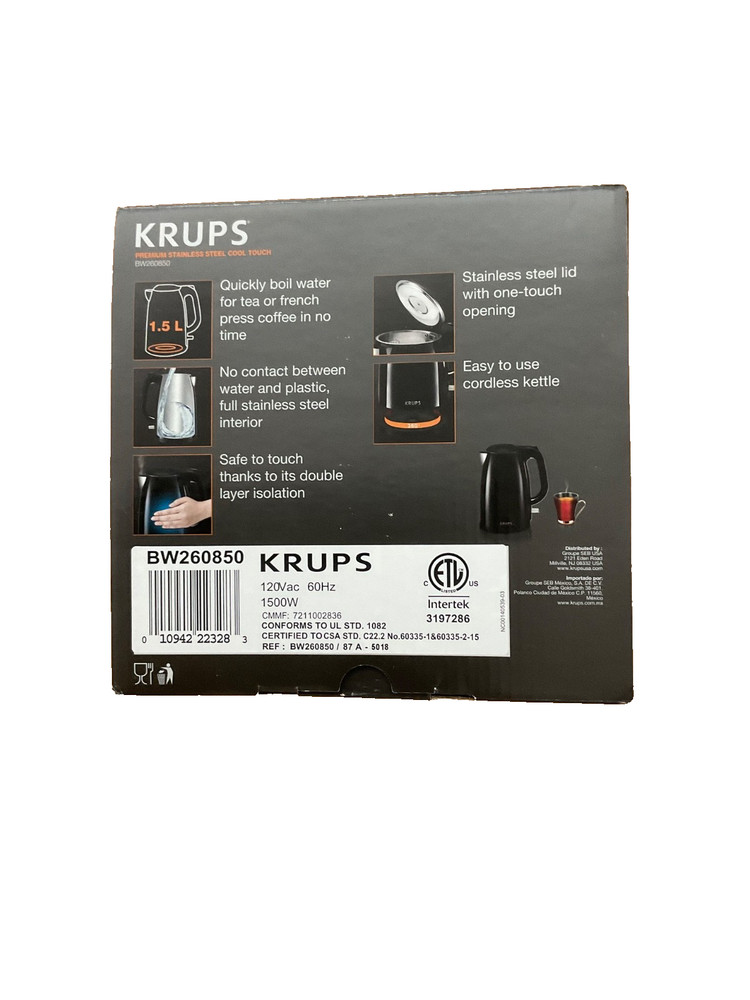 KRUPS Premium Stainless Steel Cool-Touch Kettle