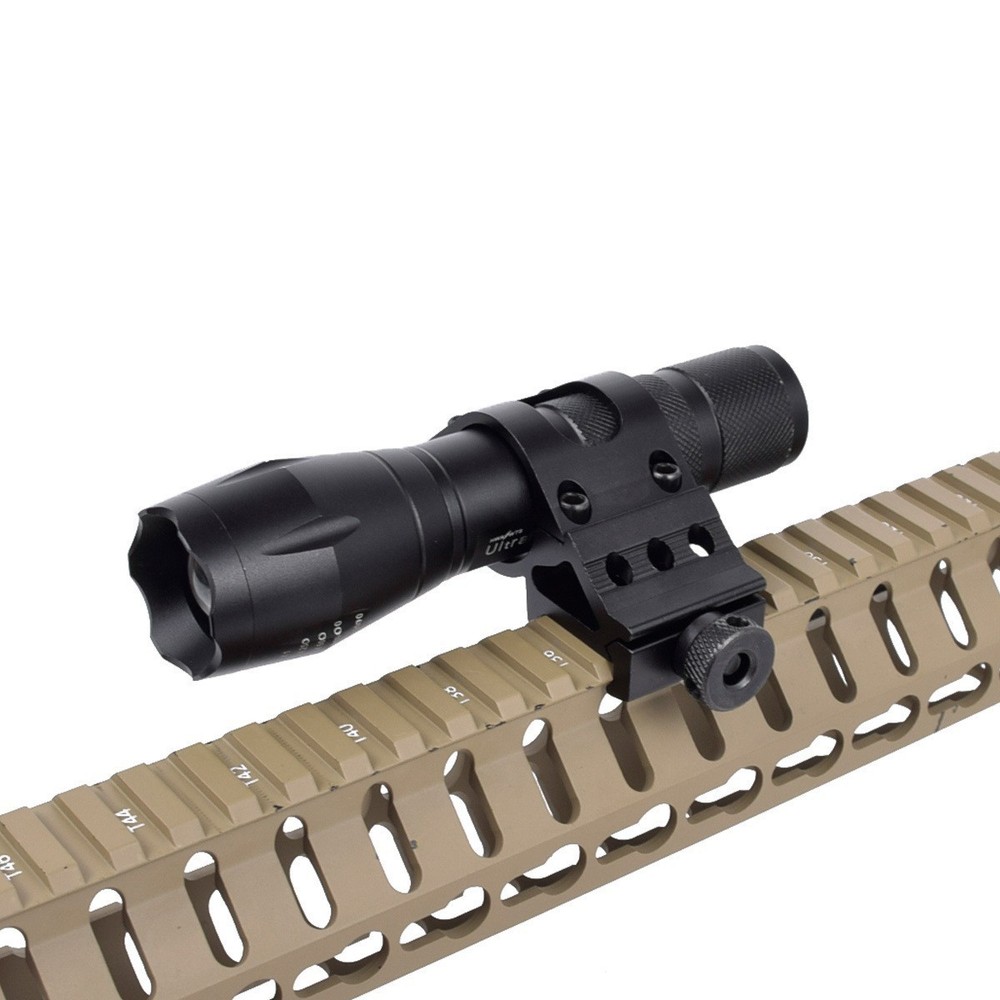 1" Offset Scope Ring Mount with 20mm Rail for Laser Flashlight Secondary Optic