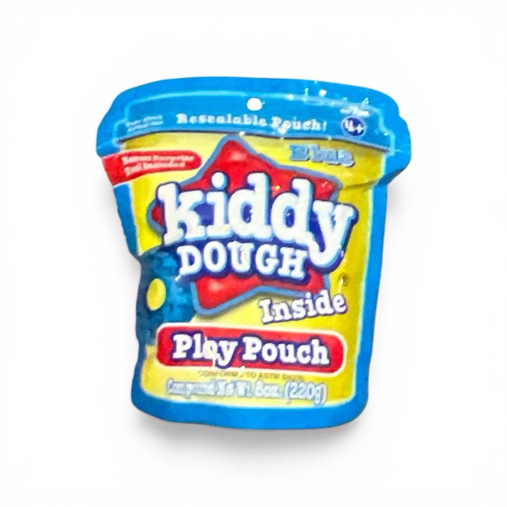 Kiddy Dough Play Pouch Blue 8oz Surprise Tool Inside Modeling Dough