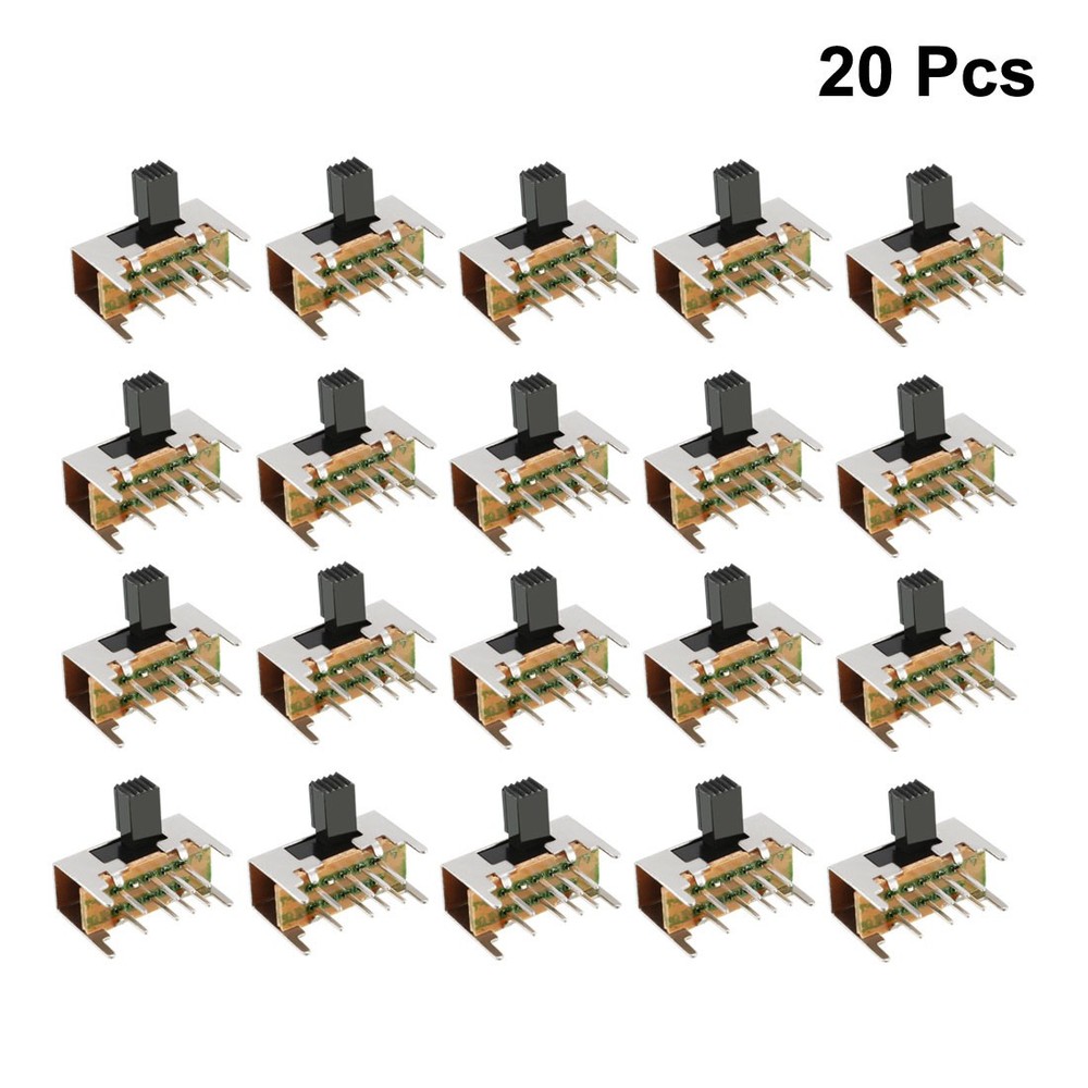20Pack 6mm Horizontal Slide Switch DP3T 2P3T 8 Terminals PCB Panel Latching