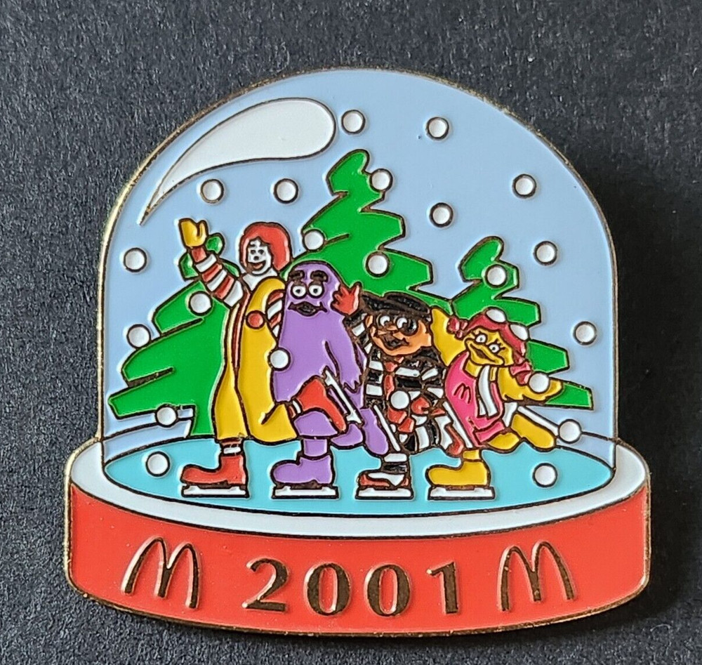 Rare HTF McDonalds Snow Globe Pin 2001