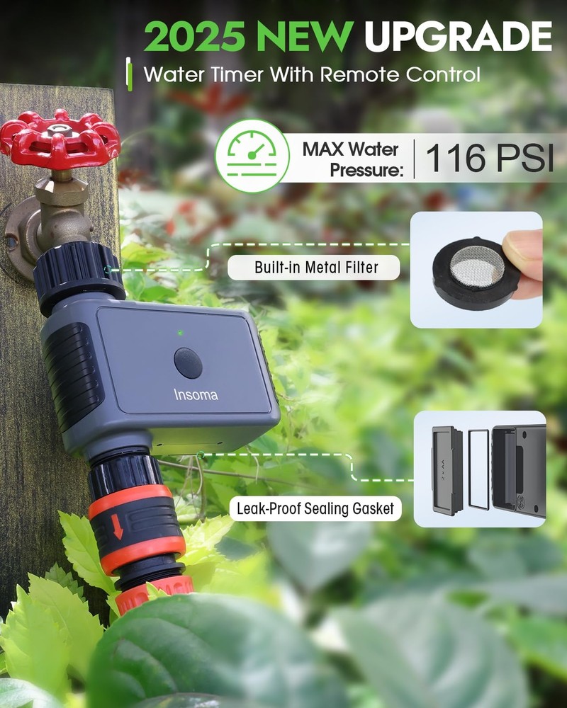 Sprinkler Timer with Remote Control, Water Hose Remote Control Water Timer