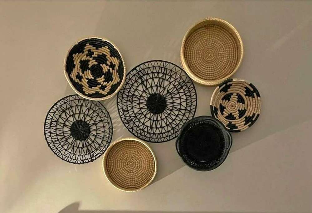 Set of 7 Hanging Wall Baskets used
