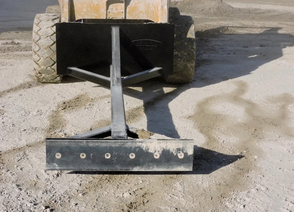 Berlon 96" Telescopic Material Pusher Scraper Attachment Fits Skid Steer QA
