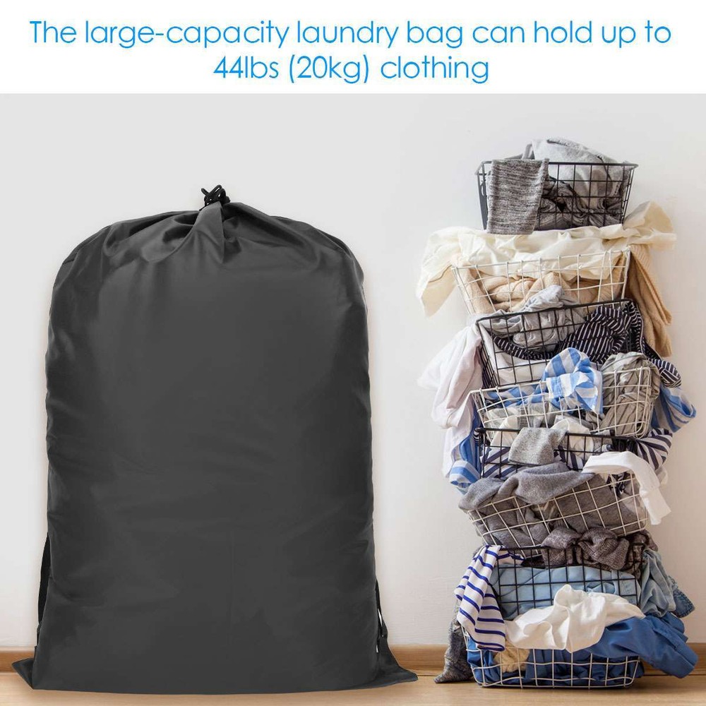 Large Laundry Bag Washing Clothes Storage Adjustable Strap Heavy Duty Drawstring