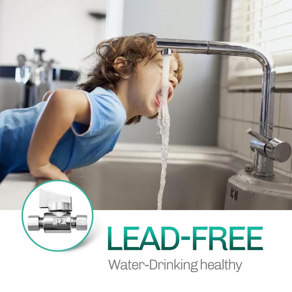 Minimprover 2 Pack Premium Brass 1/4" Compression x 1/4" Compression Angle Va...