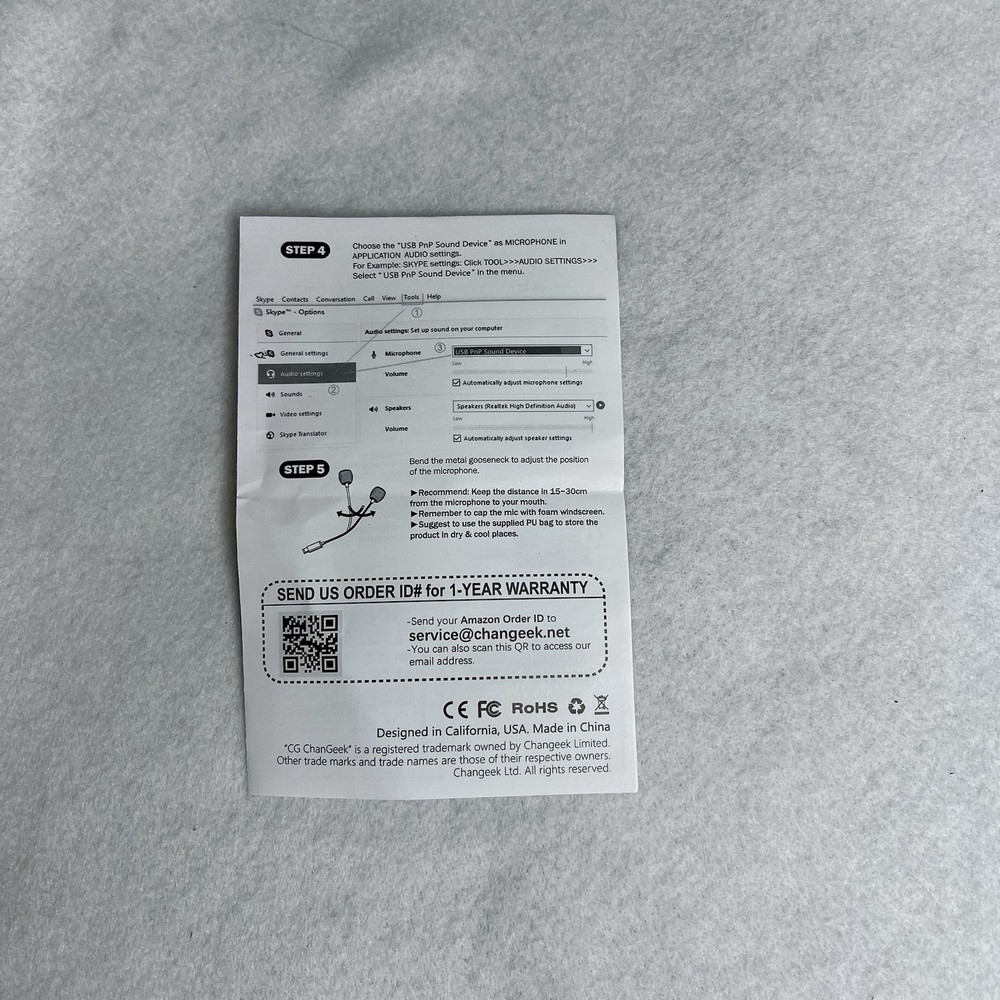 Mini USB Microphone for Laptop or Desktop Computer. Plug & Play