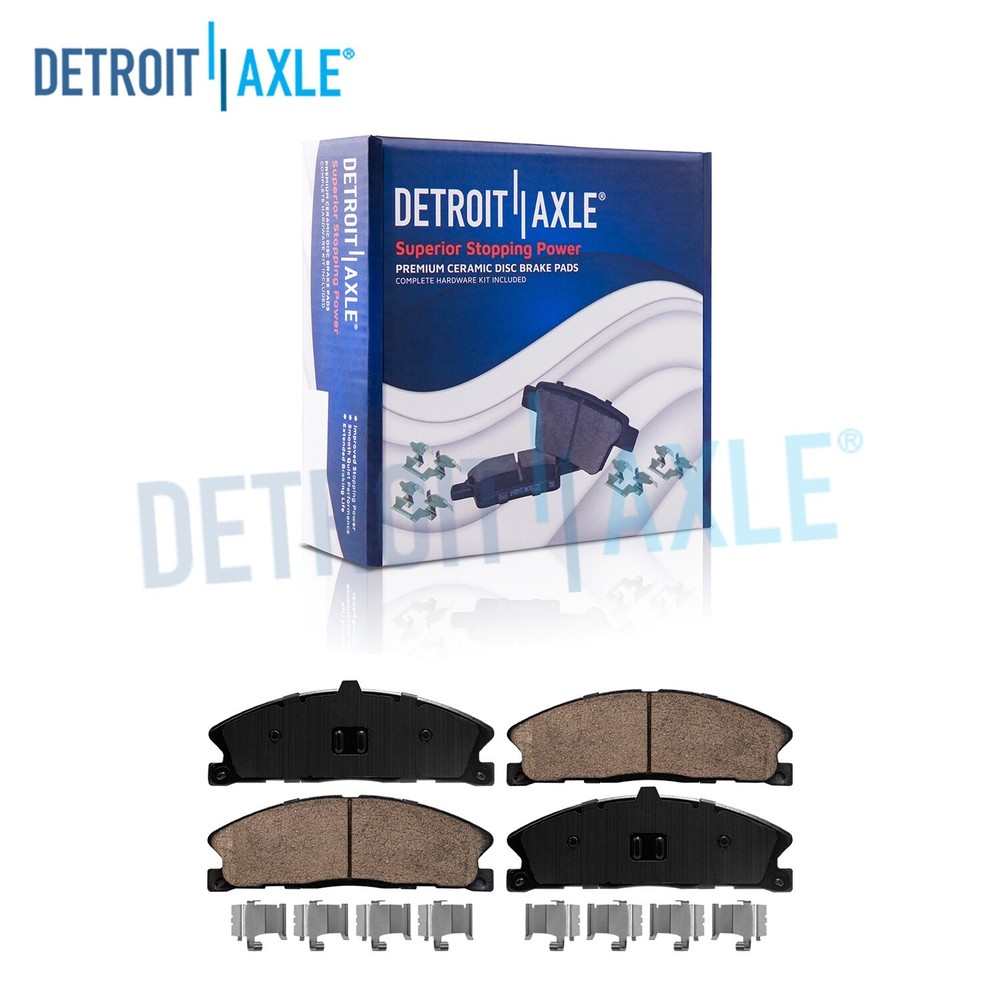 Front Ceramic Brake Pads w/Hardware for Explorer Flex Taurus MKS MKT