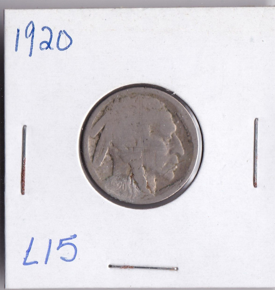 1920 Buffalo Nickel Acid Dated L15