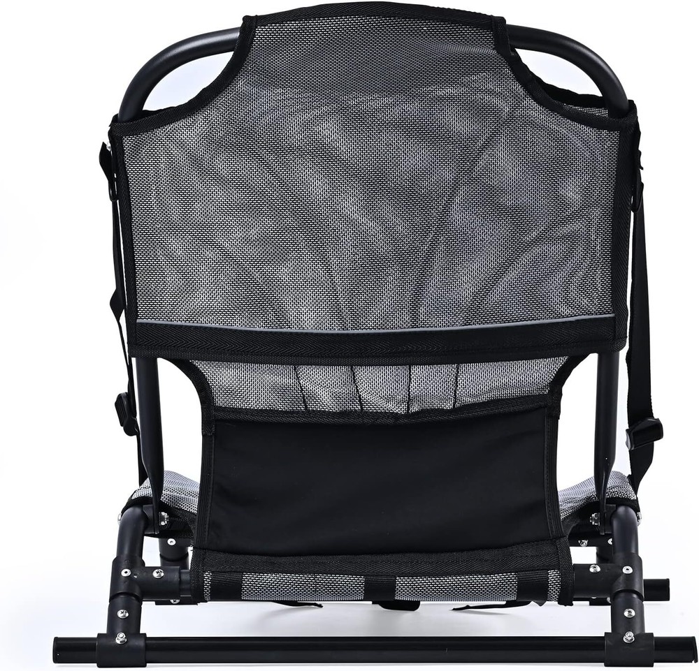 Folding Kayak Seat Adjustable Breathable w/ Back Support for Inflatable Kayak