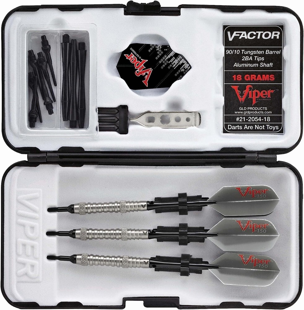 Viper V-Factor 90% Tungsten Soft Tip Darts with Storage/Travel Case