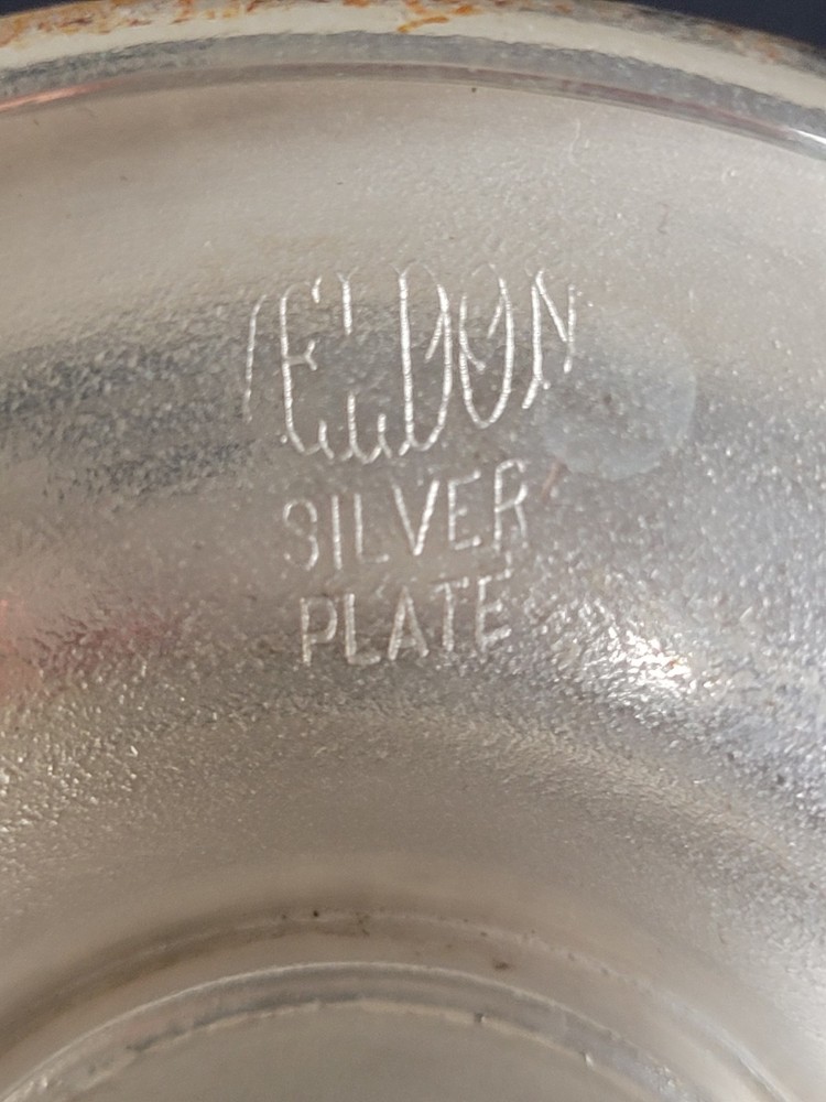 ELDON Round Silver Plate Compote Dish 5x2 inches