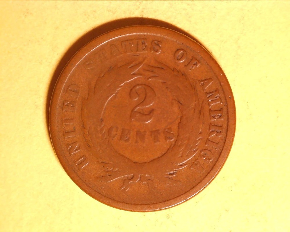 1865 Two 2 Cent Piece , G ***410-6B