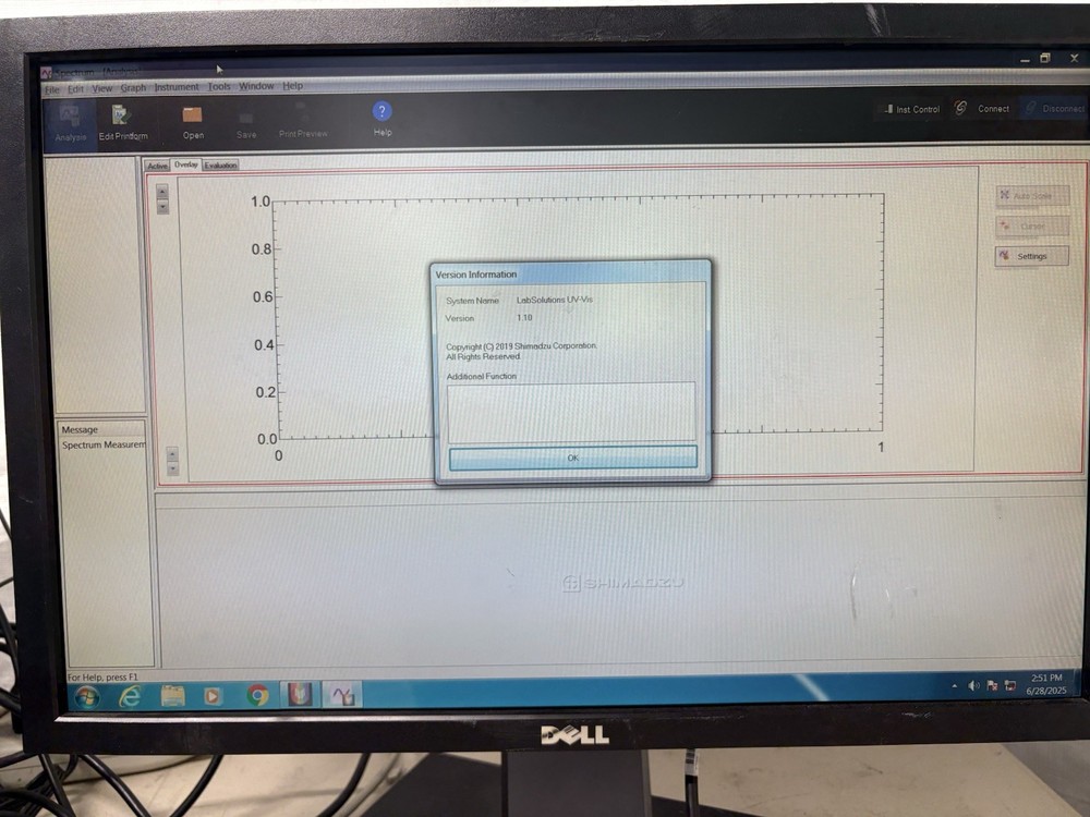 Shimadzu IRAffinity-1 FTIR computer with software
