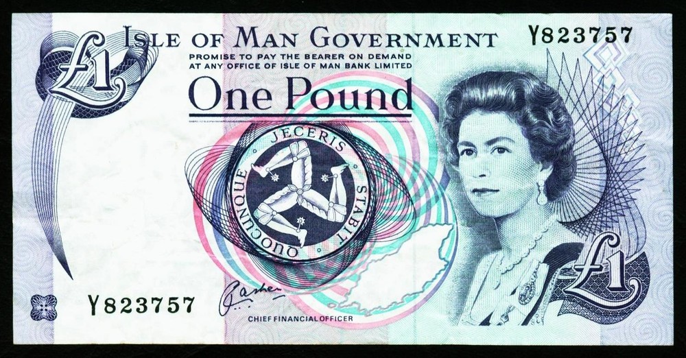 ISLAND MAN. 1 Pound 1991. 40b