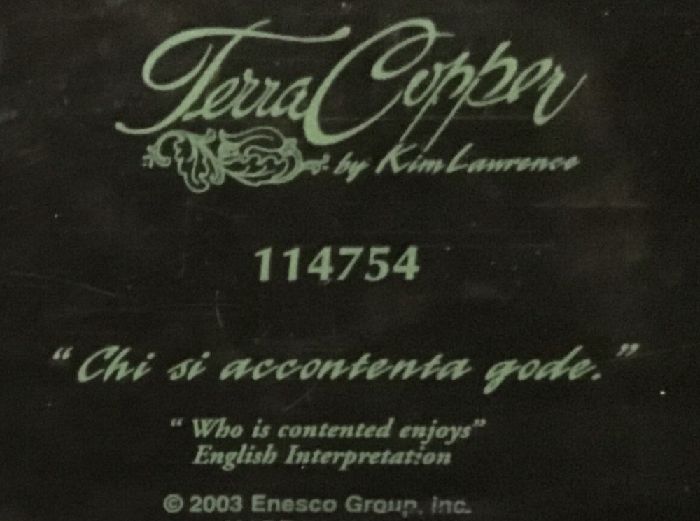 CHARMING PRESENTATION TRAY W/ HANDLES “SCRIPT CENTER“ TEXT “COFFEE,FRUIT,CHEESE“