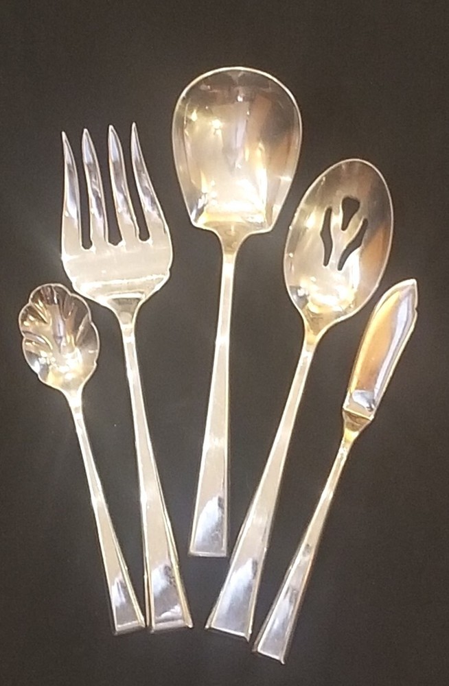 5 Pc Yamazaki Patrick EPOCH Hostess Set Casserole Serving Spoon Meat Fork Sugar