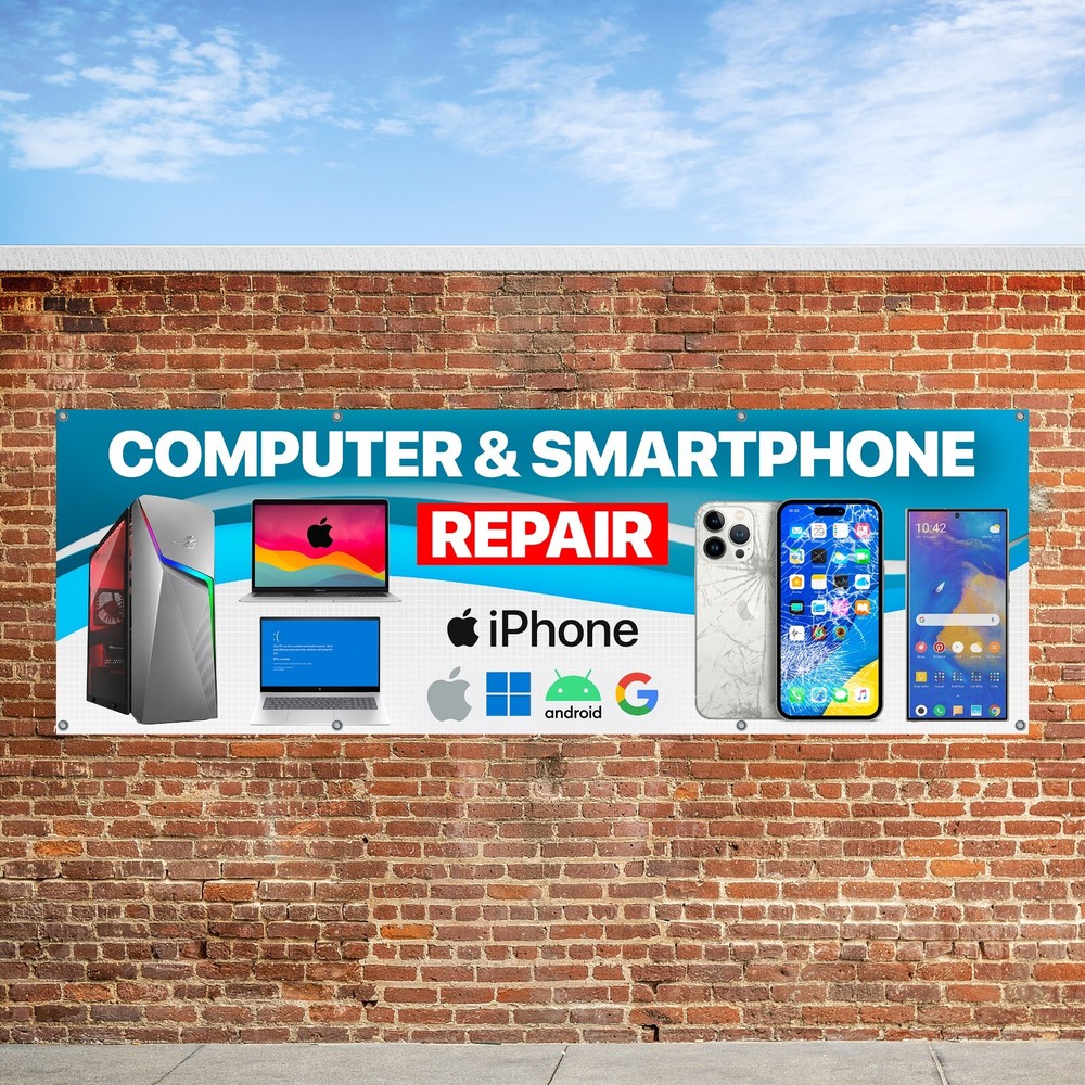 Computer Smartphone Tablet Laptop OUTDOOR BUILDING BANNER Apple Windows Android