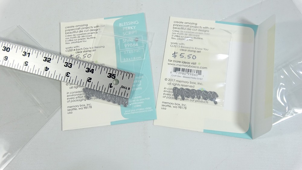 Memory Box Set of 2 Blessing And Blessed Perky Script Dies