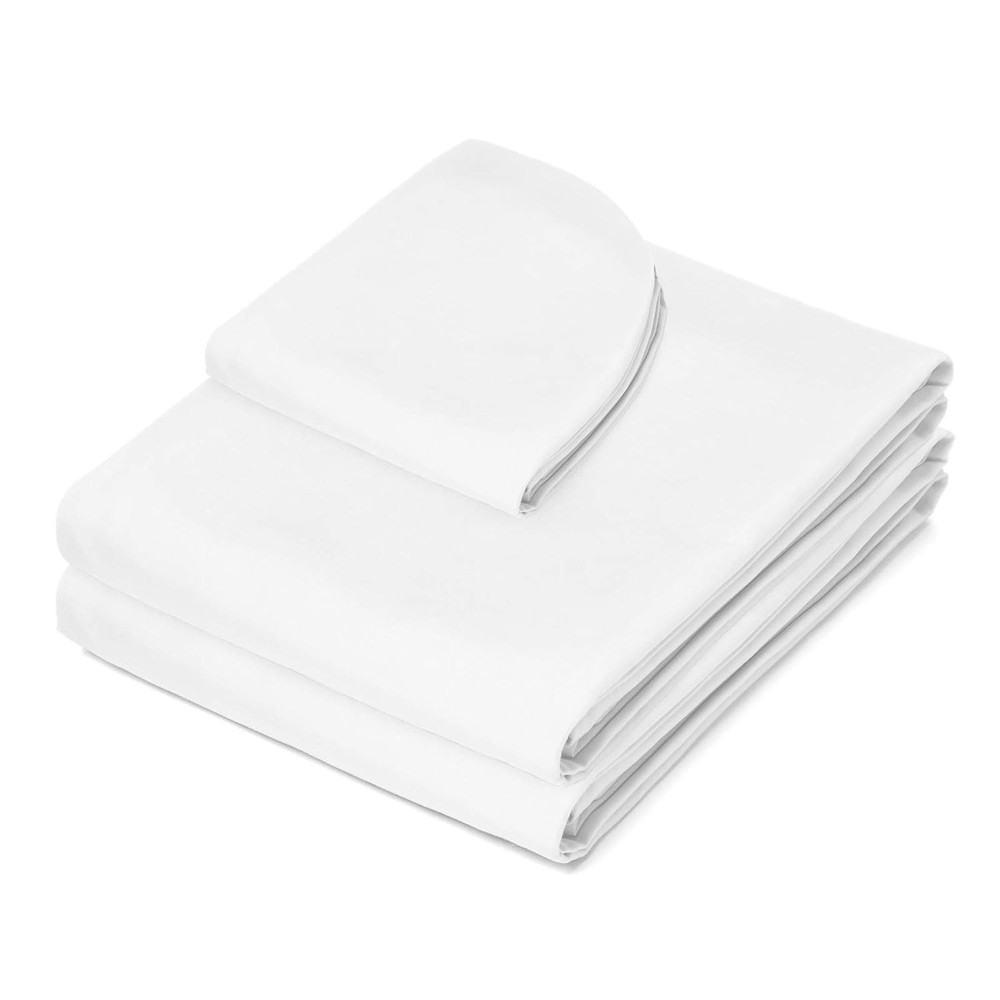 3-Piece Microfiber Massage Sheets with Face Cradle Cover - Elegant White