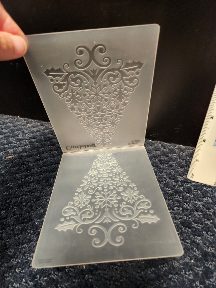 Cuttlebug BEAUTIFUL CHRISTMAS TREE embossing folder Provo Craft holiday winter