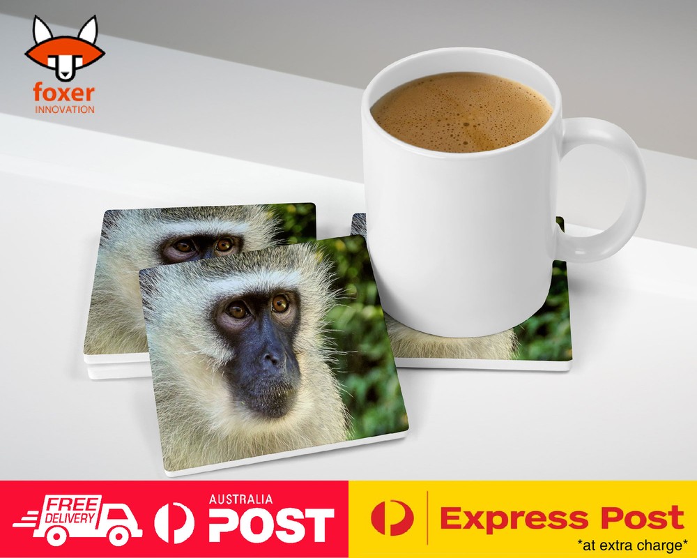 COASTER COFFEE DRINKING MAT|CUTE ADORABLE TAN MONKEY APE #10